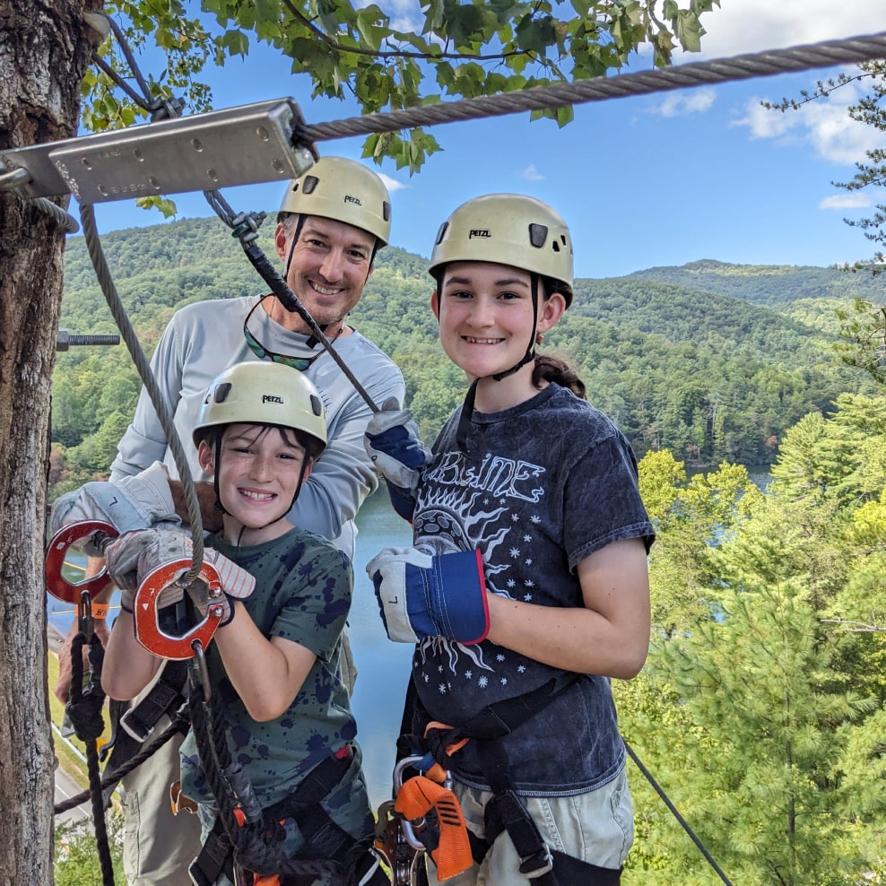 ziplining helen, georgia at unicoi state park