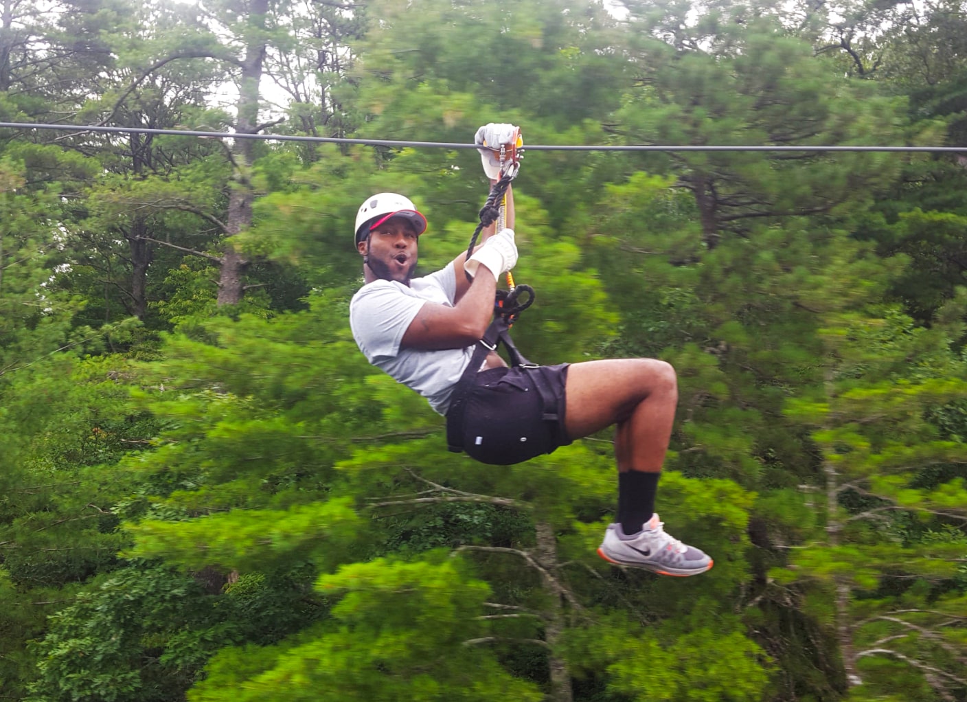 ziplining in helen, georgia